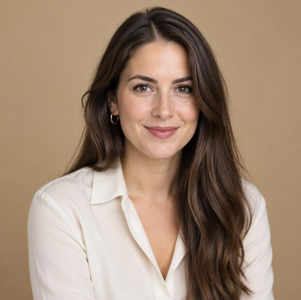 Studio portrait of a young woman creative producer