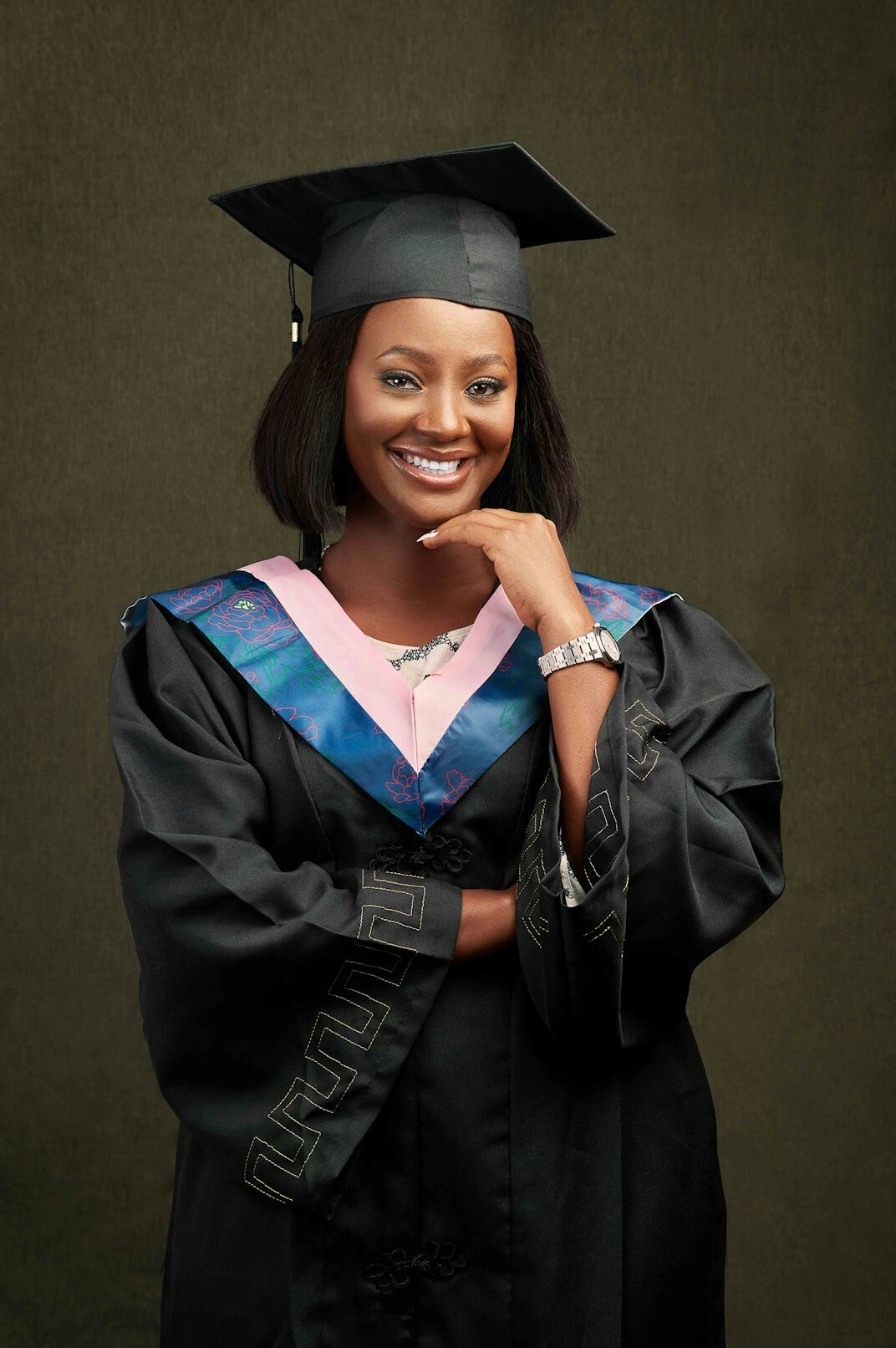 Studio portrait of a woman lecturer smiling